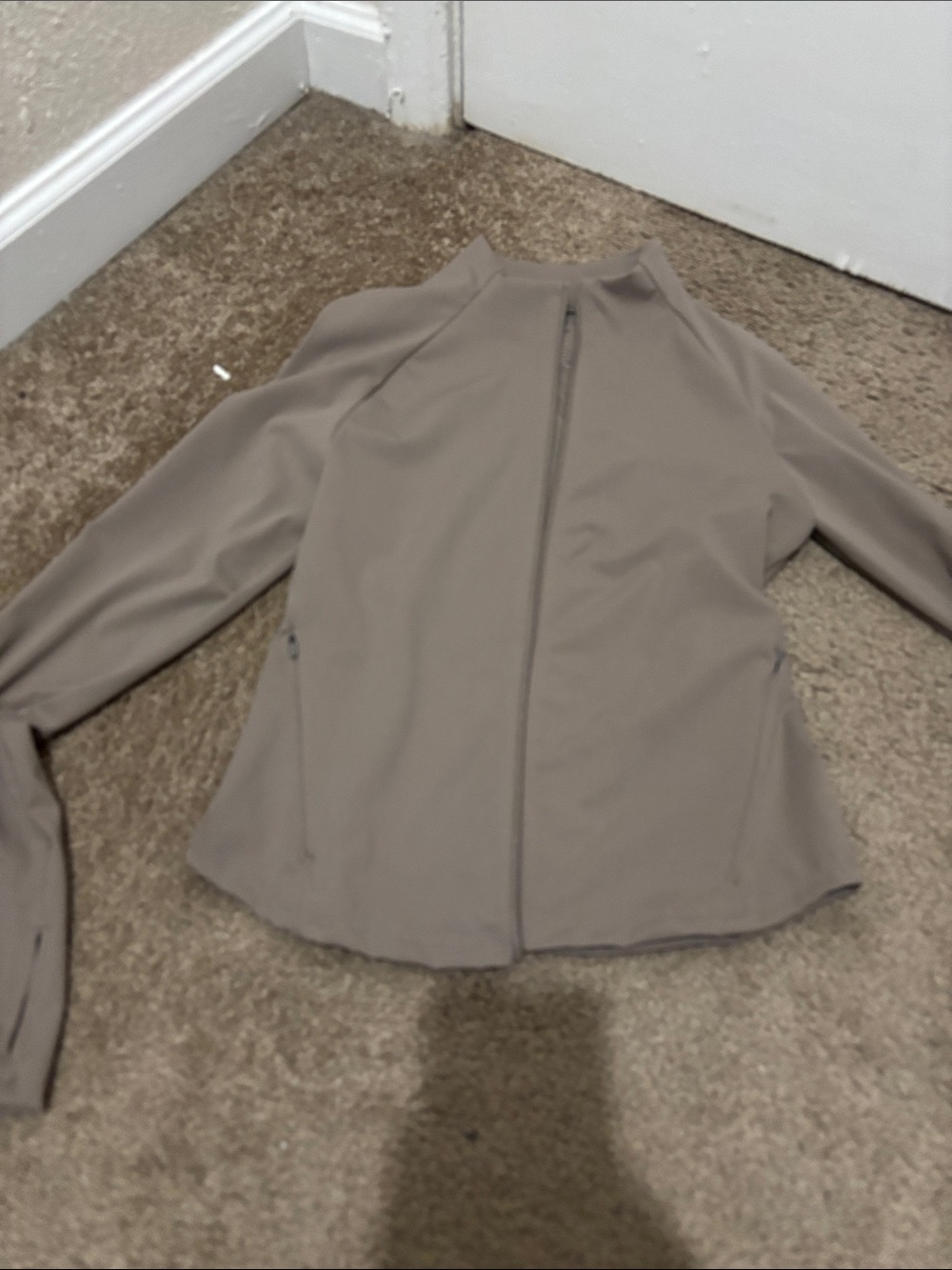 H&M Taupe Full-Zip Utility Jacket